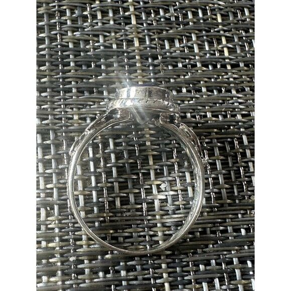 925 Sterling Silver & Lapis Lazuli Vintage Style Ring Sz 10 - Picture 4 of 5